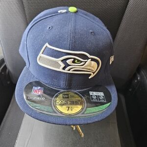 Seattle Seahawks New Era 59FIFTY Fitted Cap Hat Size 7 7/8